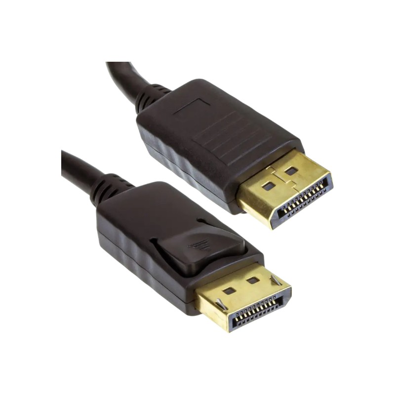 168157467113322471-Photoroom (1) DisplayPort Male to DP Male Video Cable GOLD 2m LOCKING - Image 1