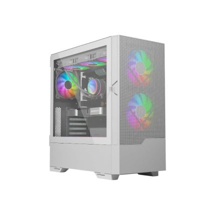 iONZ PC Gaming Case Mid Tower, High Airflow ATX, E-ATX | KZ-V White Aether Mesh