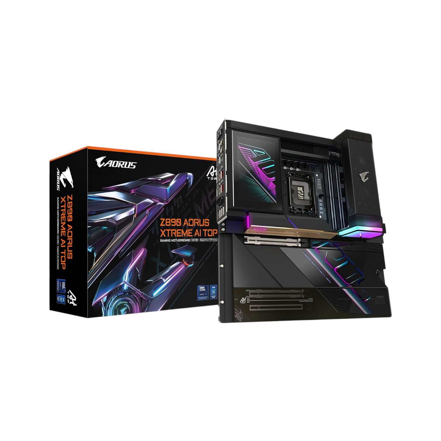 transparent-Photoroom (48) Gigabyte Z890 AORUS XTREME AI TOP E-ATX DDR5 Motherboard LGA1851 – (Brand New) - Image 1
