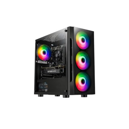 AuraStrike Gaming PC – Intel Core i5-8400, NVIDIA GeForce GTX 1650, 16GB DDR4 RAM, 500GB M.2 SSD - (Renewed PC)
